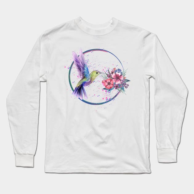 Hummingbird. Long Sleeve T-Shirt by Satic